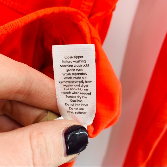 Athleta Bright Orange Full Zip Hoodie | XXS - Picture 6 of 7